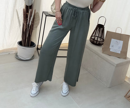 Pantalon fluide satiné 100% viscose