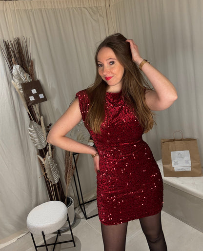 Robe sans manches à sequins