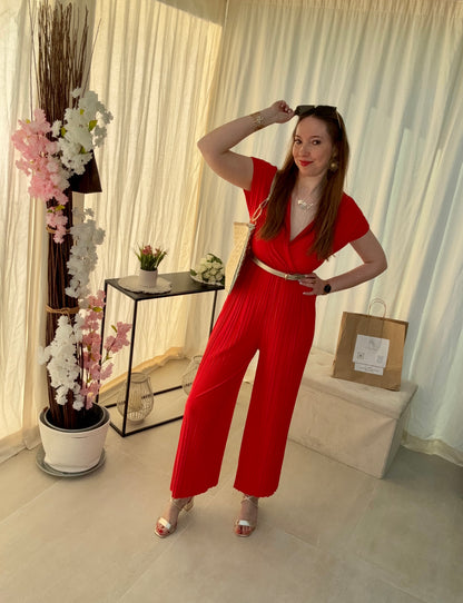 Combi-Pantalon Fluide Plissée