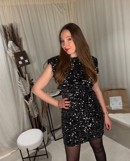 Robe sans manches à sequins
