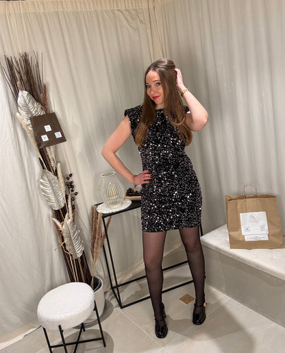 Robe sans manches à sequins