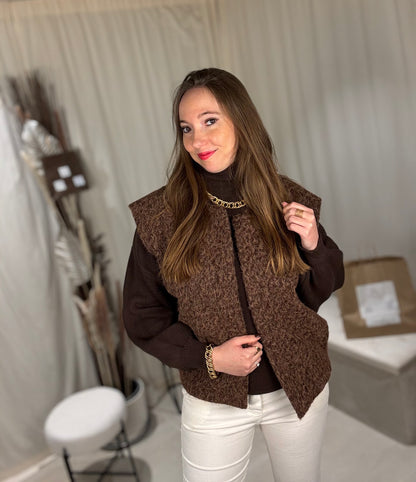 Veste sans manches en feutrine