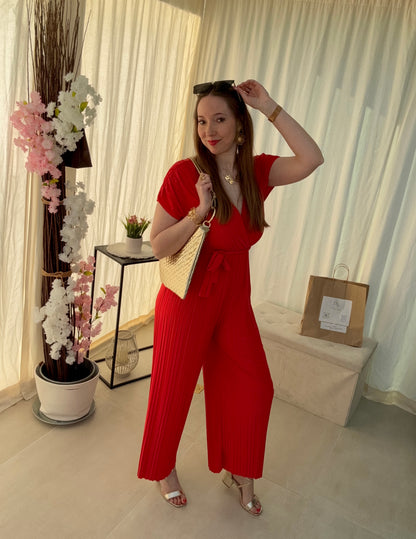Combi-Pantalon Fluide Plissée
