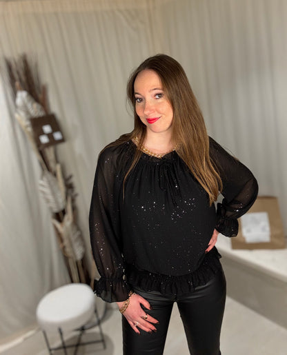 Blouse pailletée