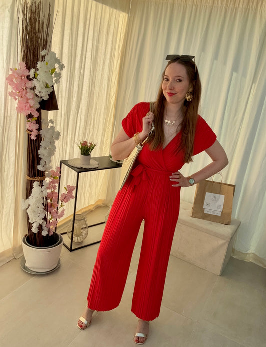 Combi-Pantalon Fluide Plissée