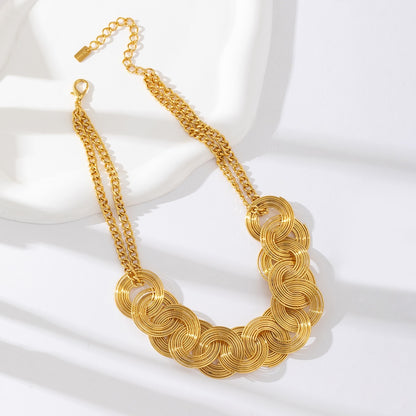 Collier grosse maille et cercle