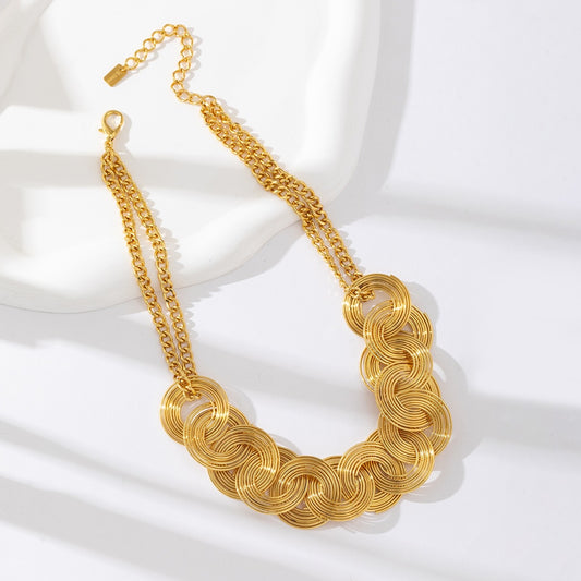 Collier grosse maille et cercle