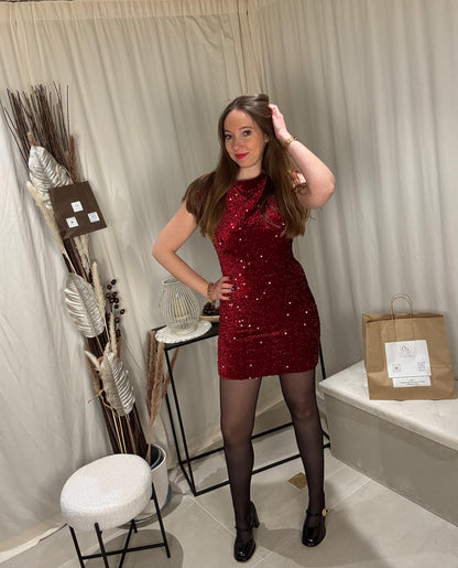 Robe sans manches à sequins