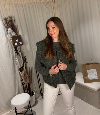 Veste sans manches en feutrine