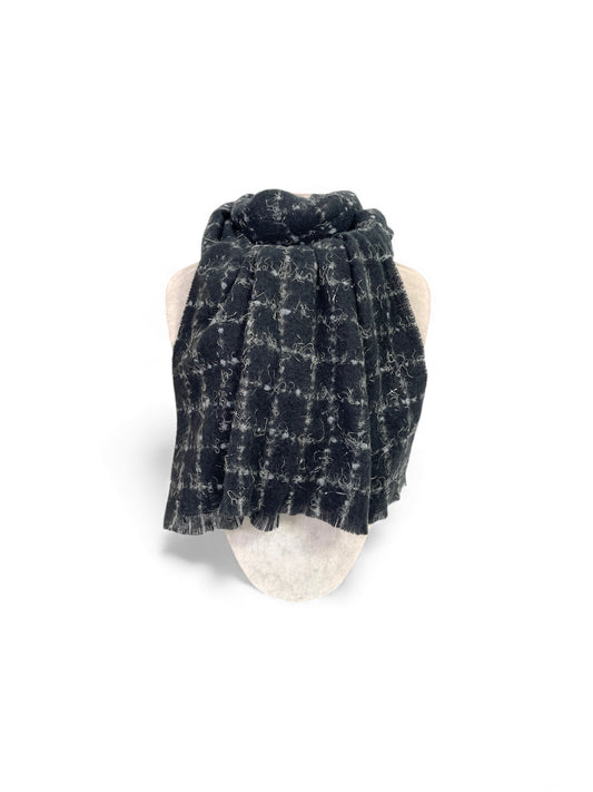 Écharpe à carreaux et liseret