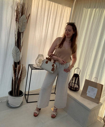 Pantalon fluide en lin & viscose