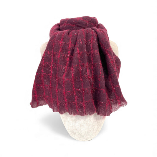 Écharpe à carreaux et liseret