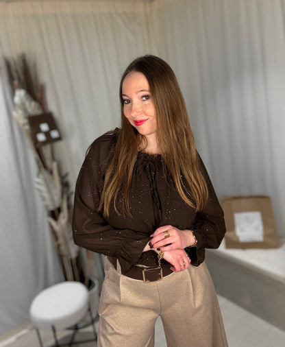Blouse pailletée