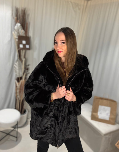Teddy Chic – Veste Fausse Fourrure Zippée