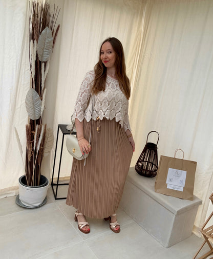 Jupe plissée longue