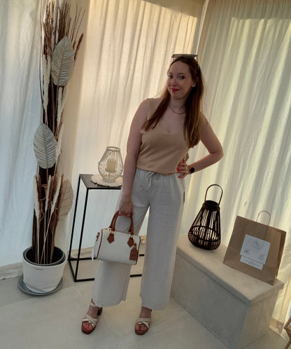 Pantalon fluide en lin & viscose