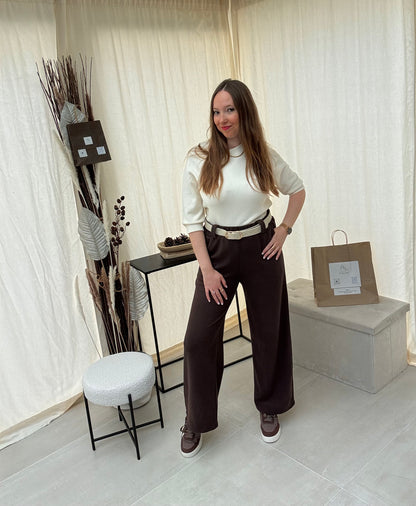 Pantalon fluide velours Leïa