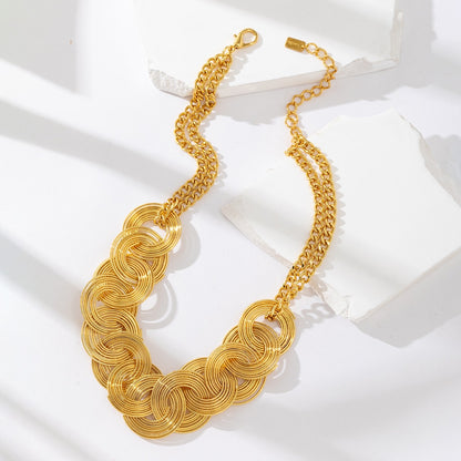 Collier grosse maille et cercle