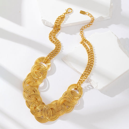 Collier grosse maille et cercle