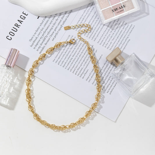 Collier en maille brillante