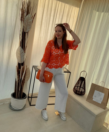 Pantalon fluide en lin & viscose