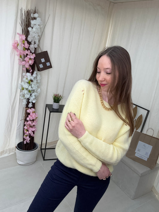 Pull Ajouré en Baby Alpaga Clarence – Confort Soyeux et Élégance Naturelle