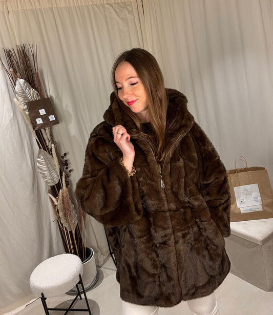 Teddy Chic – Veste Fausse Fourrure Zippée