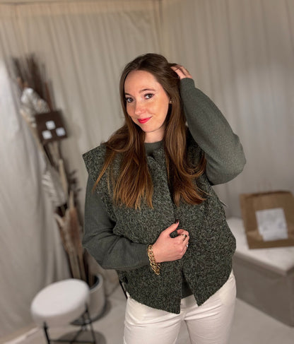 Veste sans manches en feutrine