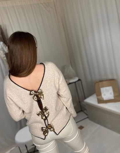 Pull noeud sequins