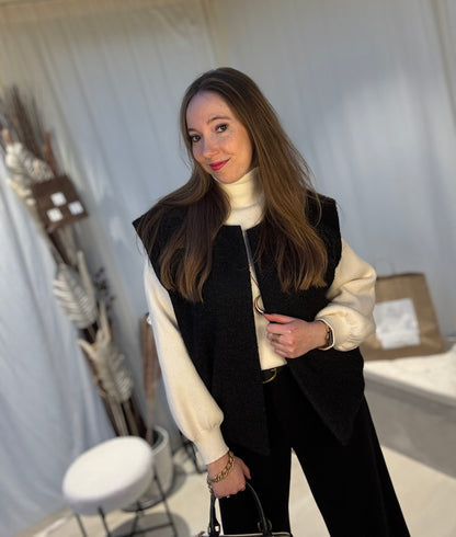 Veste sans manches en feutrine