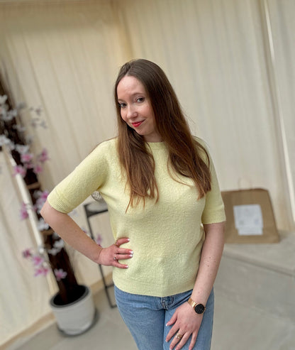 Pull douceur Alpaga manches courtes