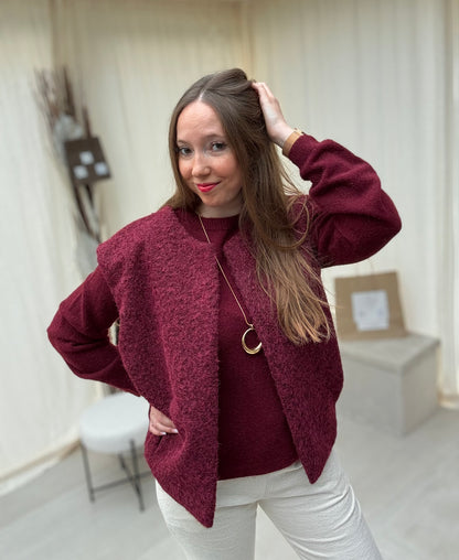 Veste sans manches en feutrine