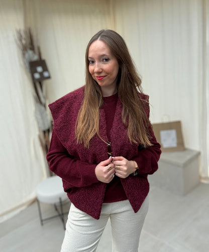 Veste sans manches en feutrine