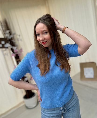 Pull douceur Alpaga manches courtes