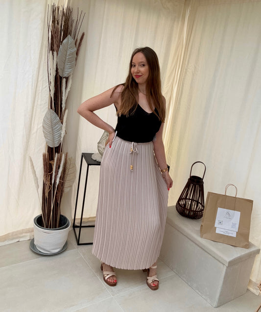 Jupe plissée longue