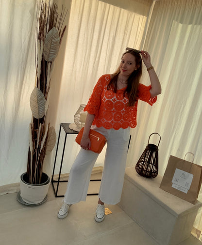 Pantalon fluide en lin & viscose