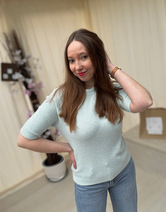 Pull douceur Alpaga manches courtes