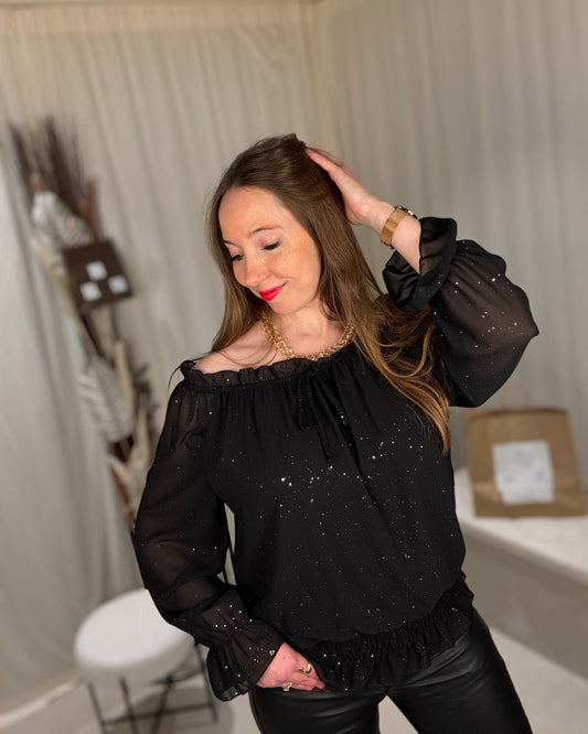 Blouse pailletée