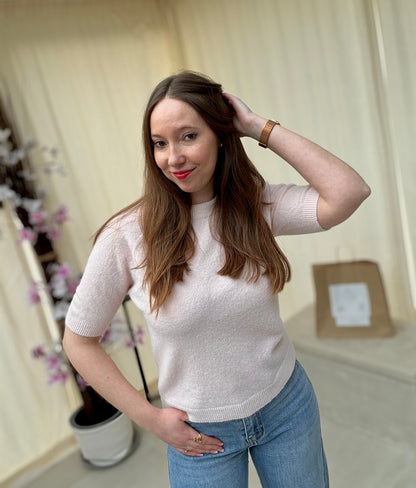 Pull douceur Alpaga manches courtes