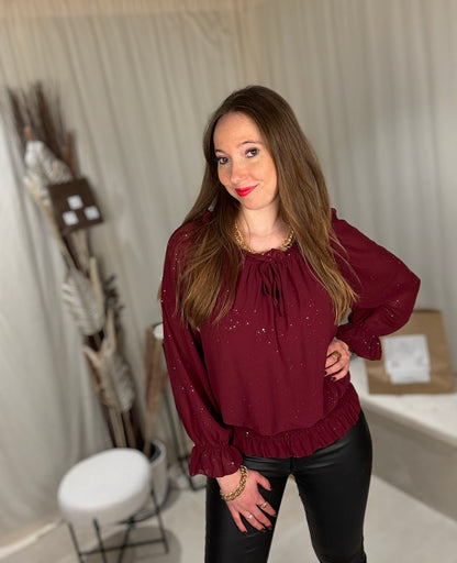 Blouse pailletée