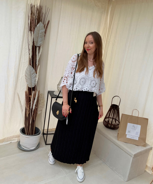 Jupe plissée longue