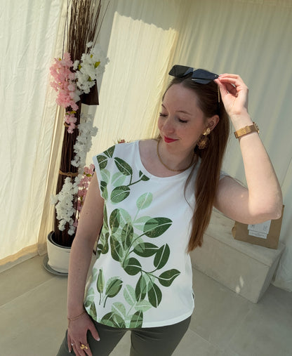 T-shirt feuillage vert – L’élégance naturelle au quotidien