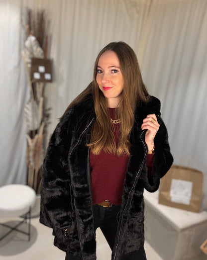 Teddy Chic – Veste Fausse Fourrure Zippée