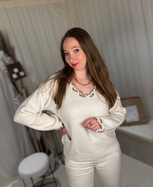 Pull torsadé cocoon