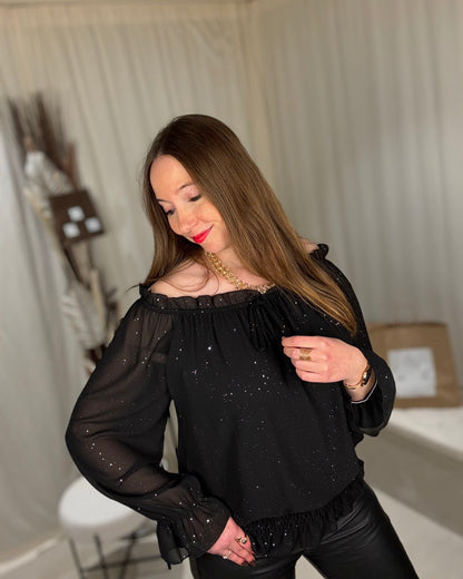 Blouse pailletée