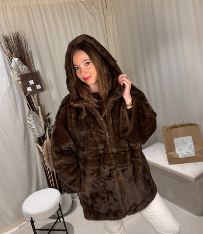 Teddy Chic – Veste Fausse Fourrure Zippée