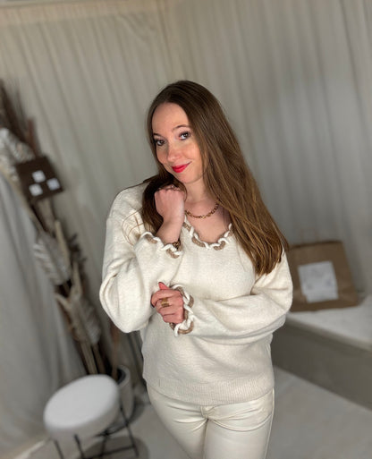 Pull torsadé cocoon