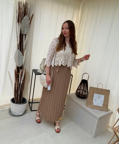 Jupe plissée longue