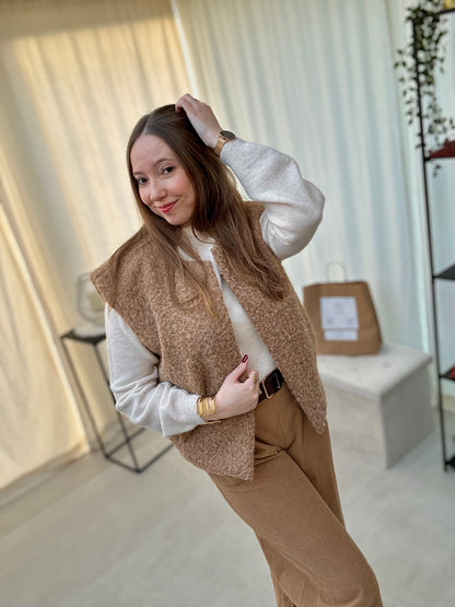 Veste sans manches en feutrine