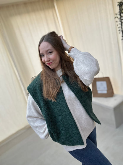 Veste sans manches en feutrine